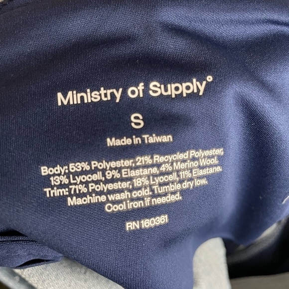 Ministry of Supply Men’s 7” Fusion Terry Short Lunar Blue Size Small New - Picture 5 of 8